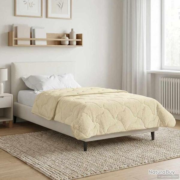 Duvet d'�t� simple Matelass� Cr�me 155 x 220 cm