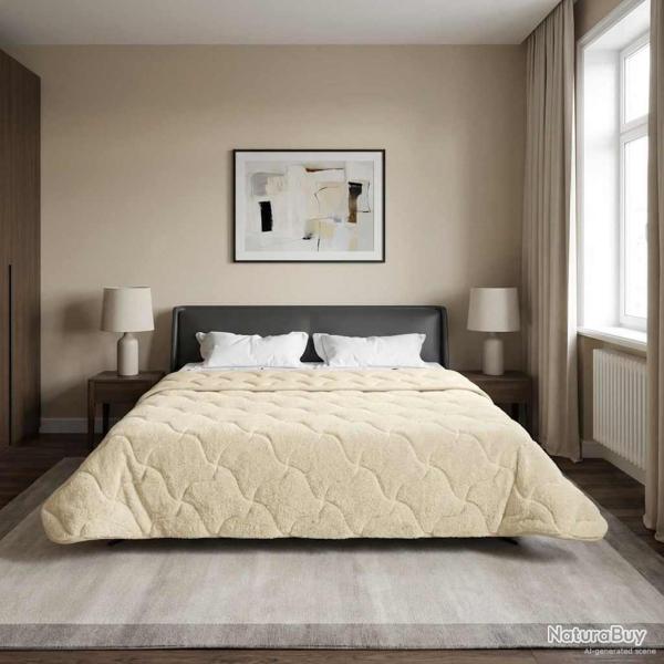 Duvet d'�t� simple Matelass� Cr�me 200 x 220 cm