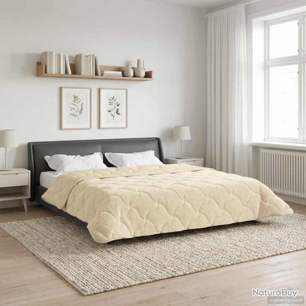 Duvet d'�t� simple Matelass� Cr�me 220 x 240 cm