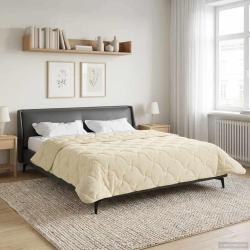 Duvet d'&eacute;t&eacute; simple Matelass&eacute; Cr&egrave;me 220 x 260 cm
