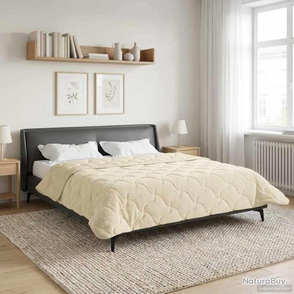 Duvet d'�t� simple Matelass� Cr�me 220 x 260 cm