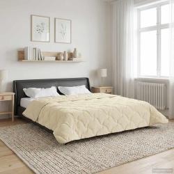 Duvet d'&eacute;t&eacute; simple Matelass&eacute; Cr&egrave;me 240 x 260 cm