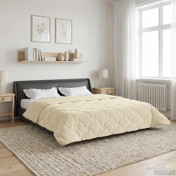 Duvet d'�t� simple Matelass� Cr�me 240 x 260 cm