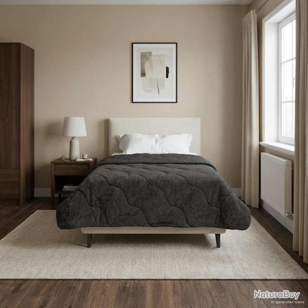 Duvet complet toute l'ann�e Matelass� Anthracite 135 x 200 cm