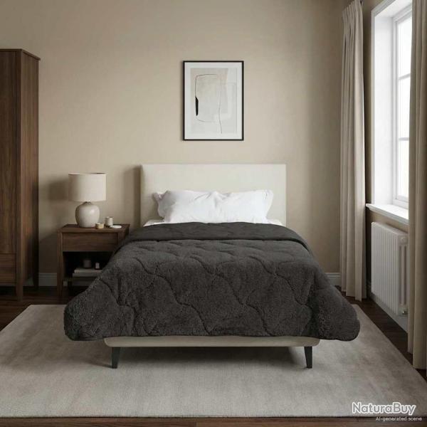 Duvet complet toute l'ann�e Matelass� Anthracite 155 x 200 cm