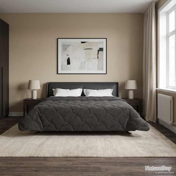 Duvet complet toute l'ann�e Matelass� Anthracite 200 x 240 cm