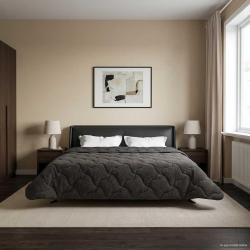 Duvet complet toute l'ann&eacute;e Matelass&eacute; Anthracite 200 x 220 cm