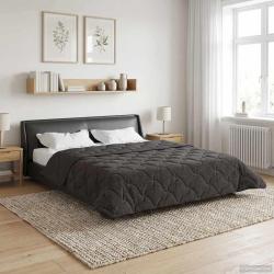 Duvet complet toute l'ann&eacute;e Matelass&eacute; Anthracite 220 x 240 cm