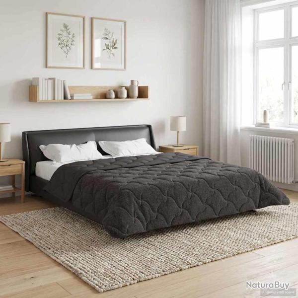 Duvet complet toute l'ann�e Matelass� Anthracite 220 x 240 cm