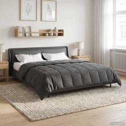 Duvet complet toute l'ann&eacute;e Matelass&eacute; Anthracite 220 x 260 cm