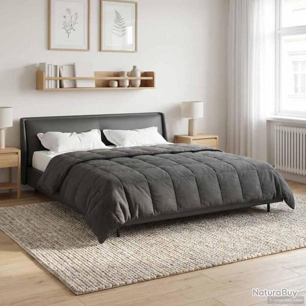 Duvet complet toute l'ann�e Matelass� Anthracite 220 x 260 cm