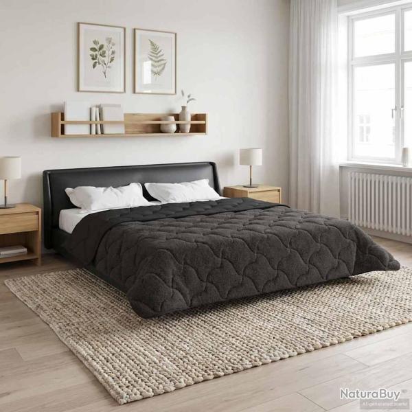 Duvet complet toute l'ann�e Matelass� Anthracite 240 x 260 cm
