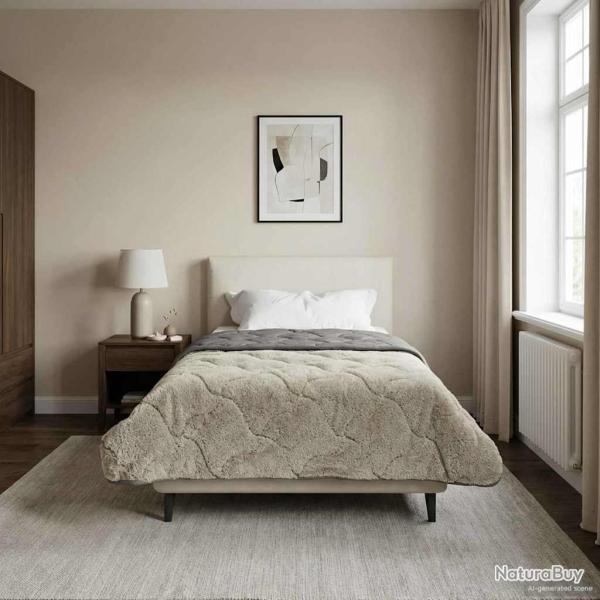 Duvet complet toute l'ann�e Matelass� Gris clair 155 x 200 cm