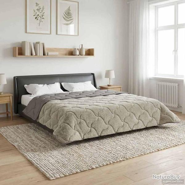 Duvet complet toute l'ann�e Matelass� Gris clair 200 x 200 cm