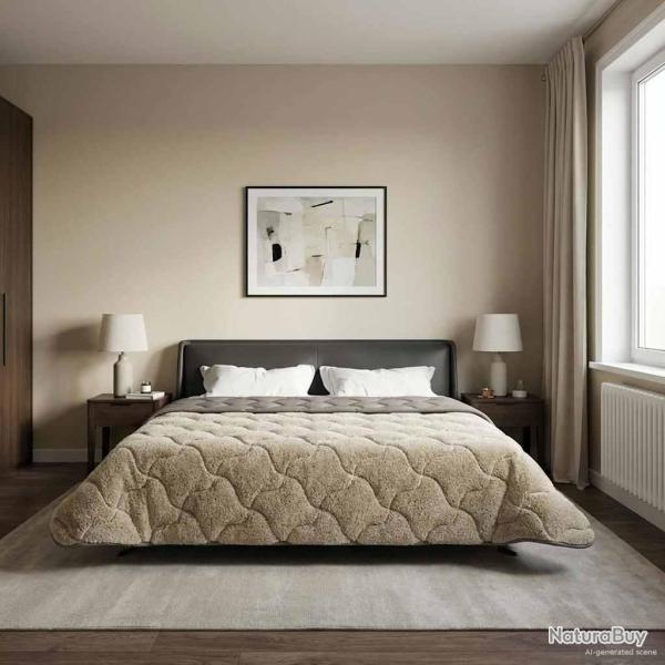 Duvet complet toute l'ann�e Matelass� Gris clair 200 x 240 cm