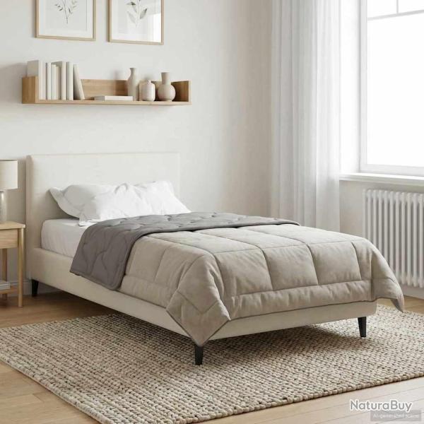 Duvet complet toute l'ann�e Matelass� Gris clair 135 x 200 cm
