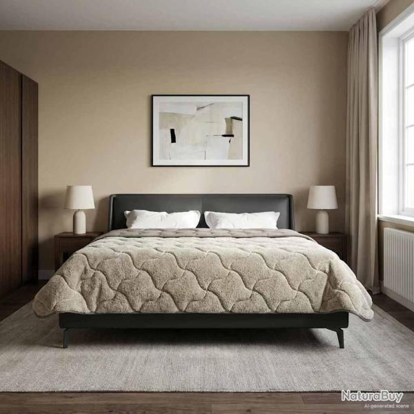 Duvet complet toute l'ann�e Matelass� Gris clair 220 x 240 cm