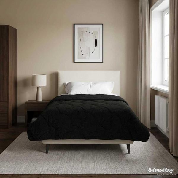 Duvet complet toute l'ann�e Matelass� Noir 140 x 220 cm