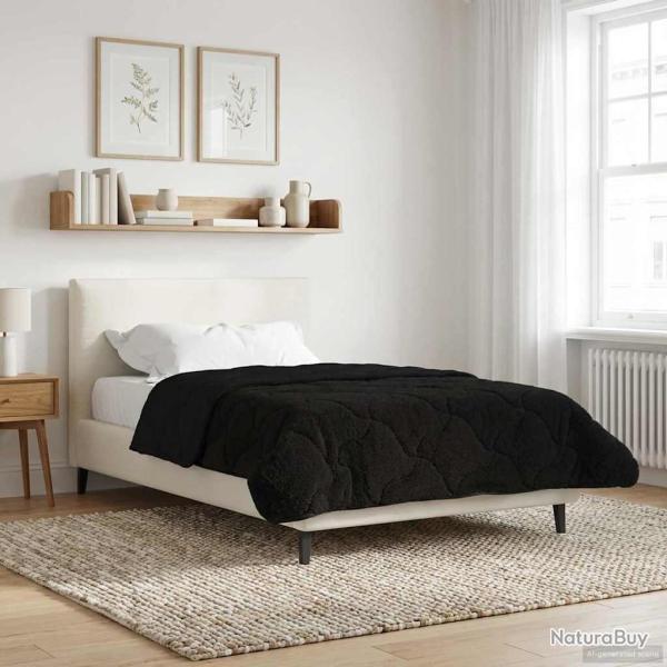 Duvet complet toute l'ann�e Matelass� Noir 155 x 200 cm
