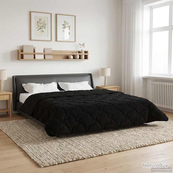 Duvet complet toute l'ann�e Matelass� Noir 200 x 240 cm
