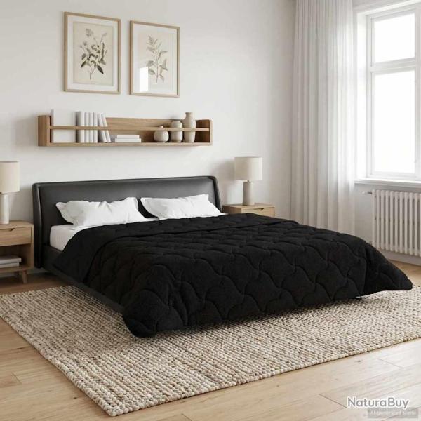 Duvet complet toute l'ann�e Matelass� Noir 220 x 240 cm
