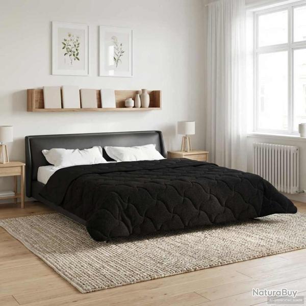 Duvet complet toute l'ann�e Matelass� Noir 220 x 260 cm