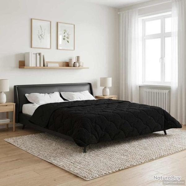 Duvet complet toute l'ann�e Matelass� Noir 240 x 260 cm