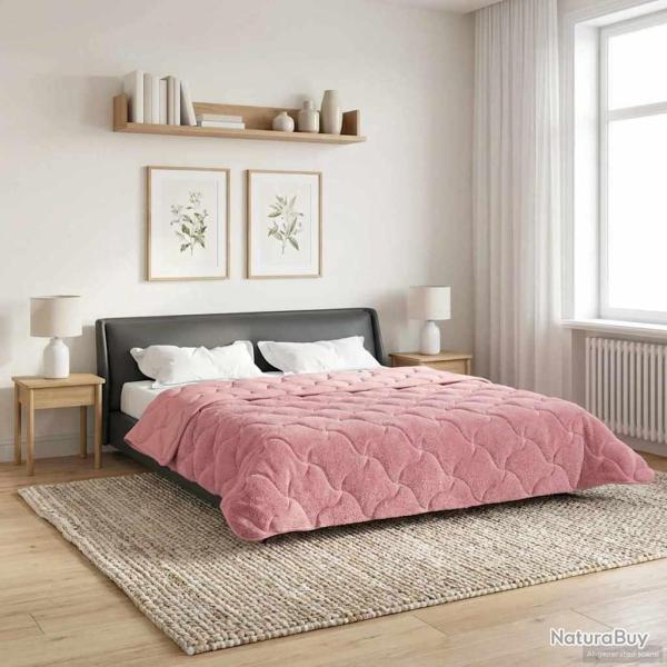 Duvet complet toute l'ann�e Matelass� Rose 220 x 240 cm