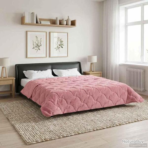 Duvet complet toute l'ann�e Matelass� Rose 220 x 260 cm