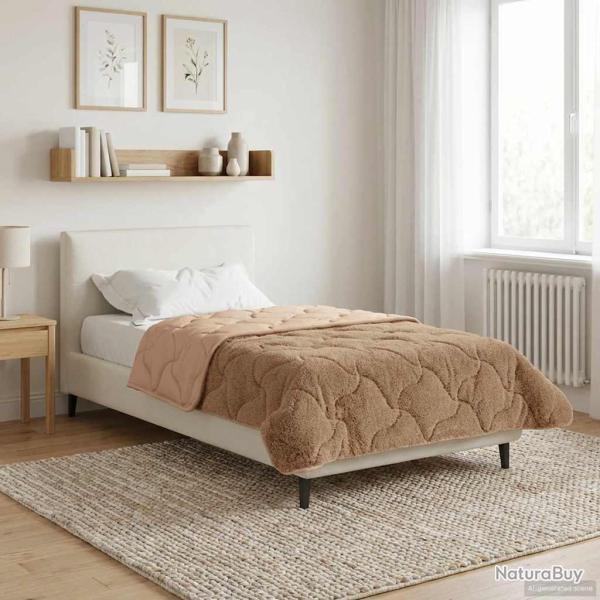 Duvet complet toute l'ann�e Matelass� Taupe 155 x 200 cm