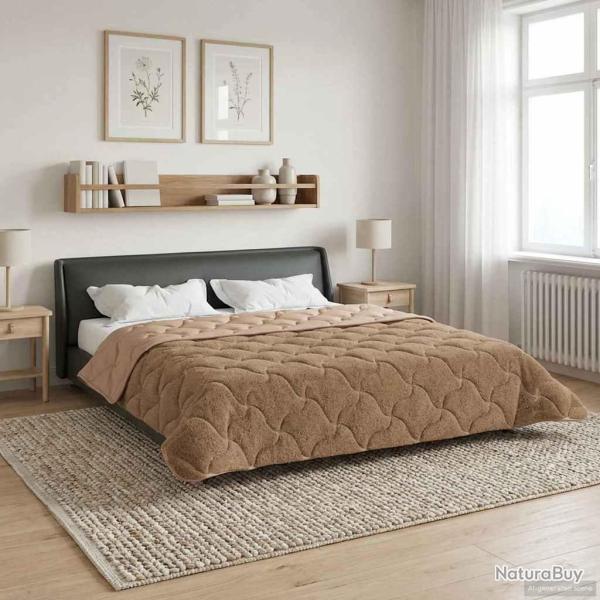 Duvet complet toute l'ann�e Matelass� Taupe 200 x 240 cm