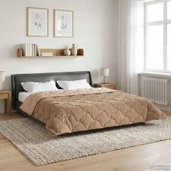 Duvet complet toute l'ann&eacute;e Matelass&eacute; Taupe 220 x 240 cm