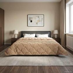 Duvet complet toute l'ann&eacute;e Matelass&eacute; Taupe 220 x 260 cm