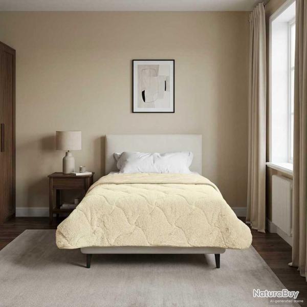 Duvet complet toute l'ann�e Matelass� Cr�me 135 x 200 cm