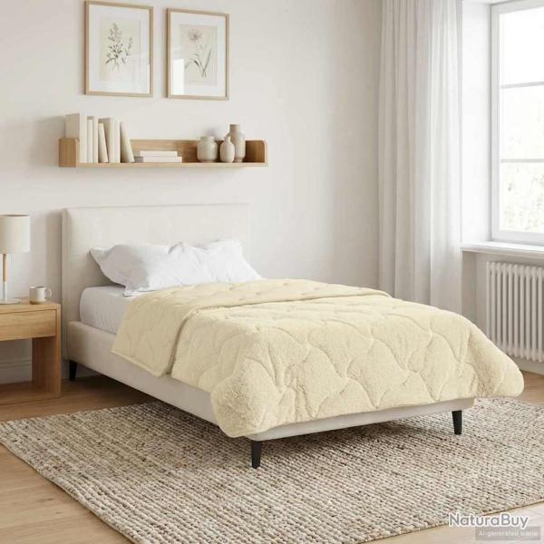 Duvet complet toute l'ann�e Matelass� Cr�me 140 x 200 cm