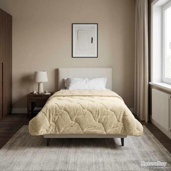 Duvet complet toute l'ann�e Matelass� Cr�me 155 x 200 cm