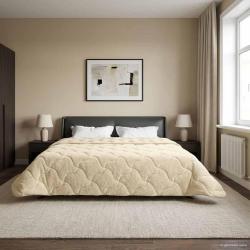 Duvet complet toute l'ann&eacute;e Matelass&eacute; Cr&egrave;me 200 x 240 cm