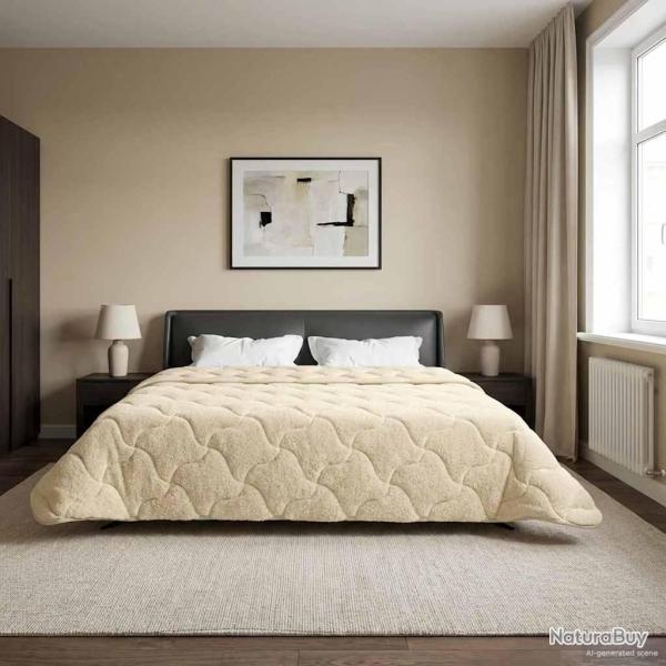 Duvet complet toute l'ann�e Matelass� Cr�me 200 x 240 cm