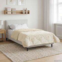 Duvet complet toute l'ann&eacute;e Matelass&eacute; Cr&egrave;me 135 x 220 cm