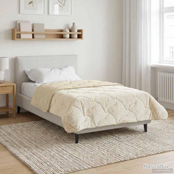 Duvet complet toute l'ann�e Matelass� Cr�me 135 x 220 cm