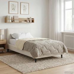 Duvet complet toute l'ann&eacute;e Matelass&eacute; Cr&egrave;me 155 x 220 cm