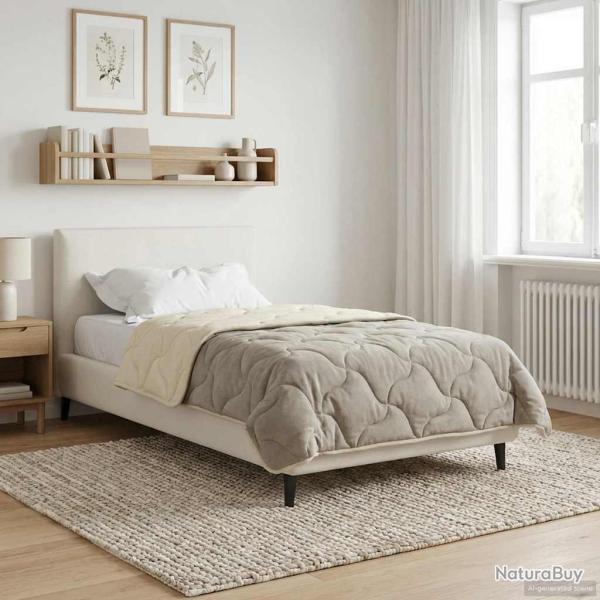 Duvet complet toute l'ann�e Matelass� Cr�me 155 x 220 cm