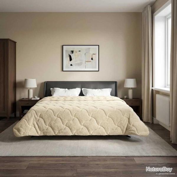 Duvet complet toute l'ann�e Matelass� Cr�me 200 x 220 cm