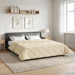 Duvet complet toute l'ann&eacute;e Matelass&eacute; Cr&egrave;me 220 x 240 cm