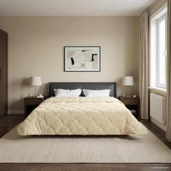 Duvet complet toute l'ann&eacute;e Matelass&eacute; Cr&egrave;me 220 x 260 cm