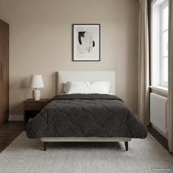 Duvet d'hiver Matelass&eacute; Anthracite 140 x 220 cm