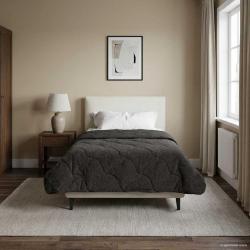 Duvet d'hiver Matelass&eacute; Anthracite 155 x 200 cm
