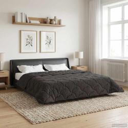 Duvet d'hiver Matelass&eacute; Anthracite 200 x 200 cm