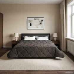 Duvet d'hiver Matelass&eacute; Anthracite 220 x 240 cm