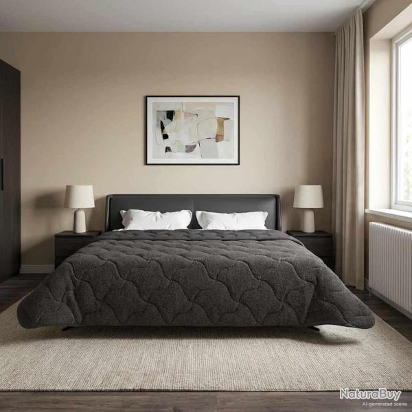 Duvet d'hiver Matelass� Anthracite 240 x 260 cm